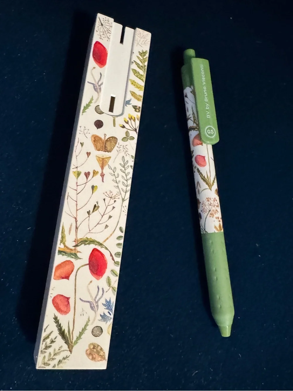 BV by Bruno Visconti Dreambox Ballpoint Click Pen in A Gift Box Greens & Flowers